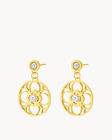 Boucles d'oreille  Pendantes  Dentelle Perle Intemporelle Blanche