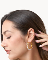 Boucles Creoles Dentelle Perle Intemporelle