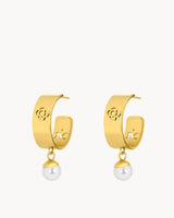 Mini Boucles Creoles Dentelle Perle Intemporelle