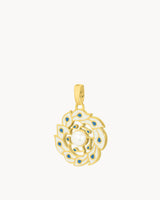 Pendentif couronne de plumes perle intemporelle