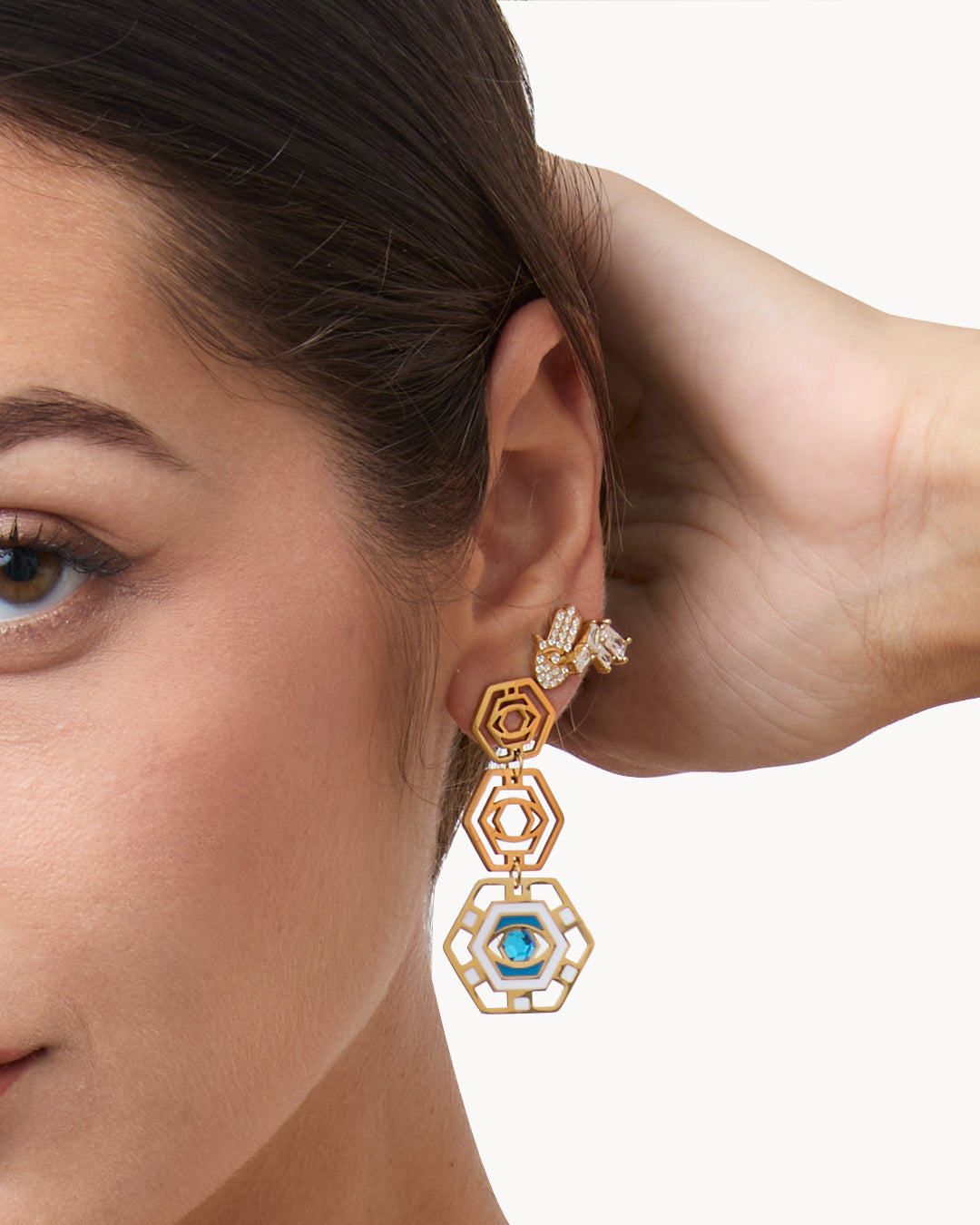 Boucles d'oreille  Pendantes  Audacieux Oeil Protecteur