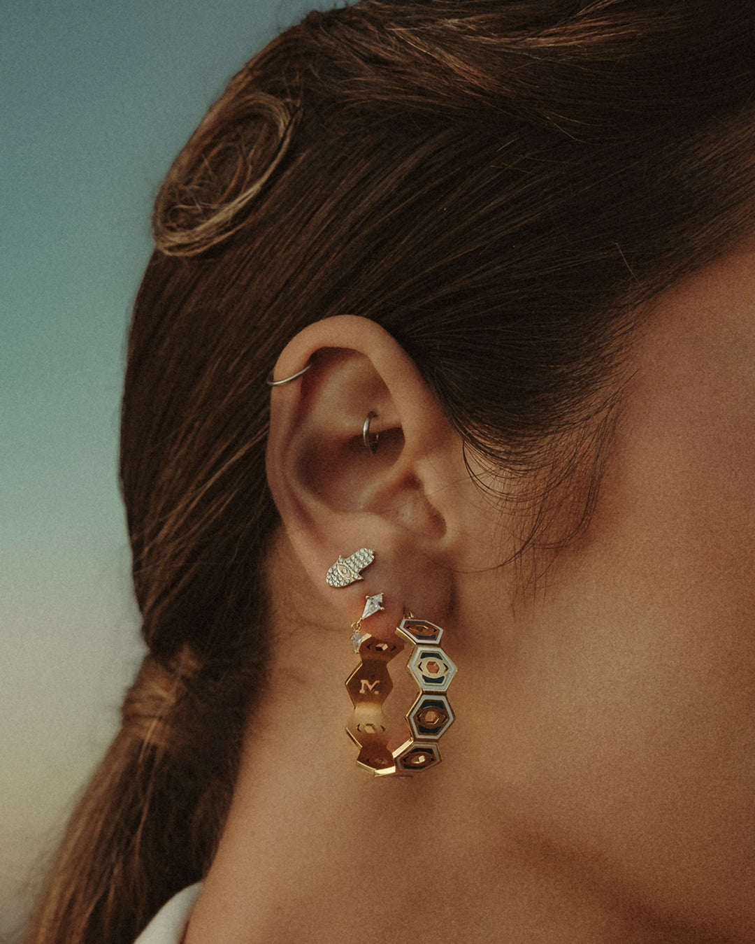 Boucles Creoles Audacieux Oeil Protecteur