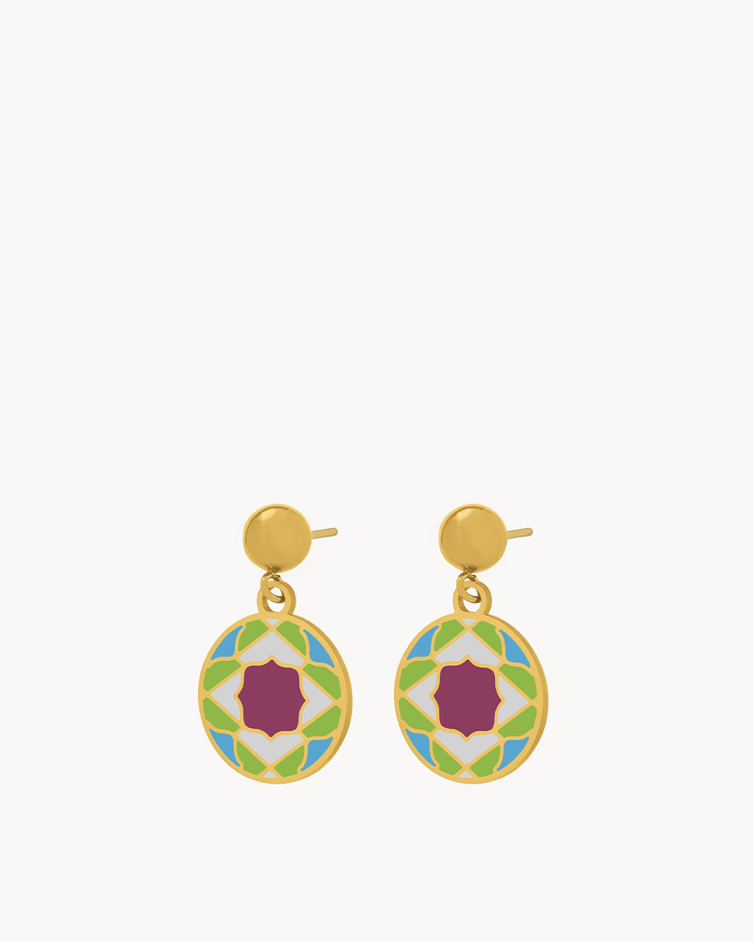 Boucles d'oreille  Pendantes Mosaic Heritage Violet