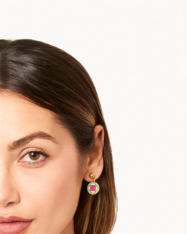 Boucles d'oreille  Pendantes Mosaic Heritage Violet
