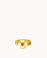 Bague Fleur Blanche Amour Chanceux