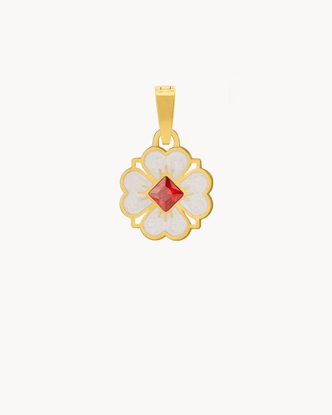 Mini Pendenif Fleur Blanche Amour Chanceux