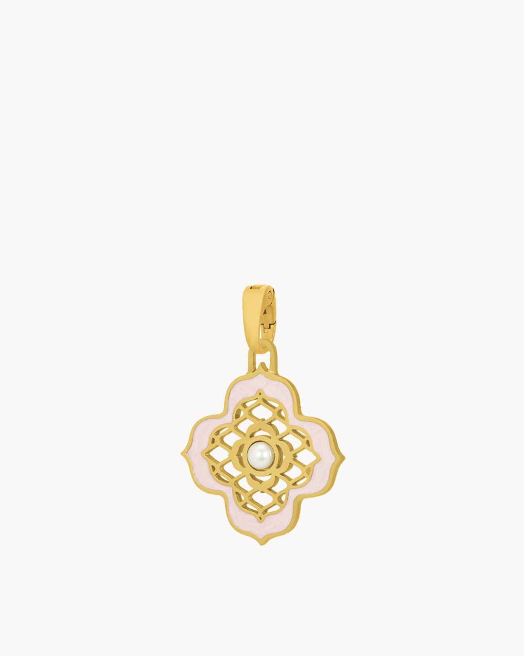 Pendentif Dentelle Rose Perle Intemporelle