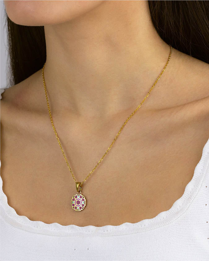 Pendentif Mosaic Fleur