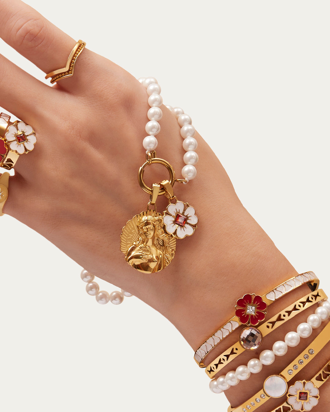 Mini Pendenif Fleur Blanche Amour Chanceux