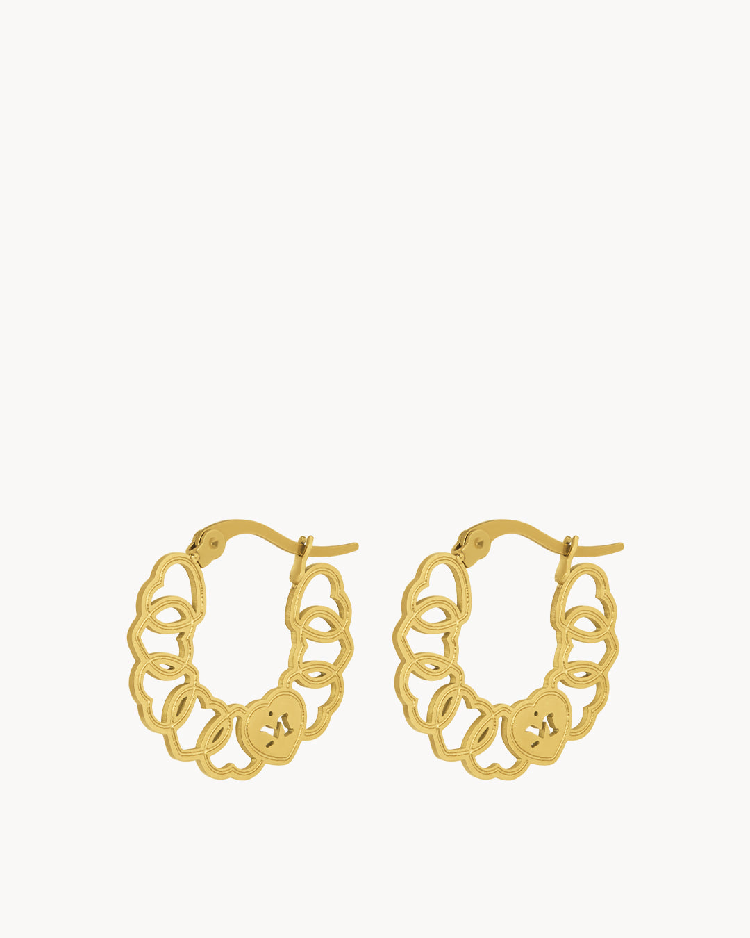 Boucles Creoles Coeur Ajoure