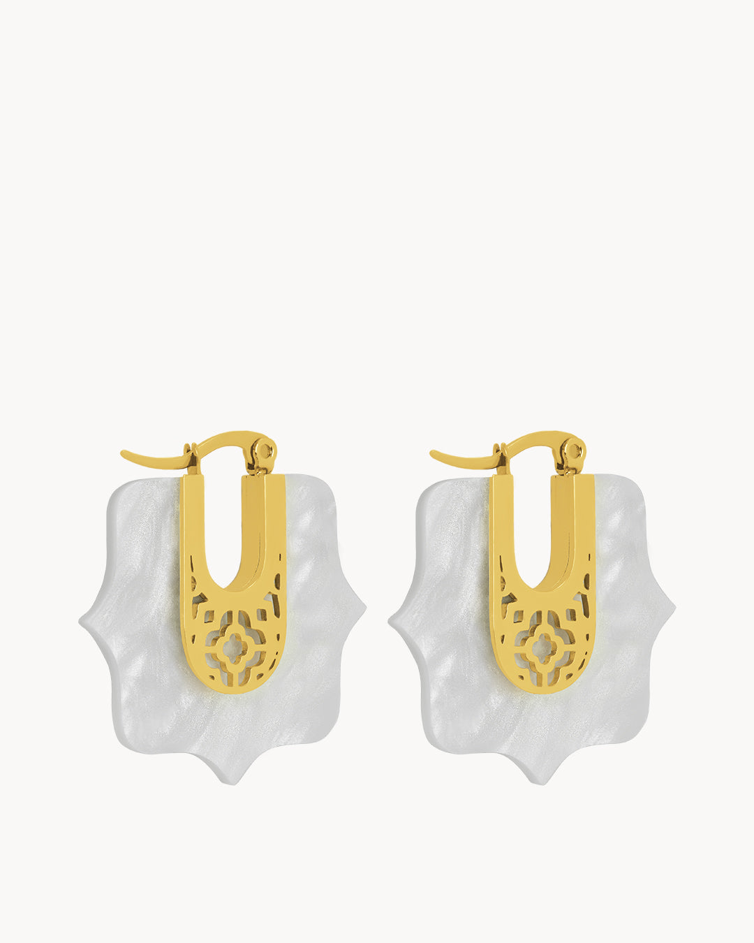 Boucles Creoles Protection Nacre