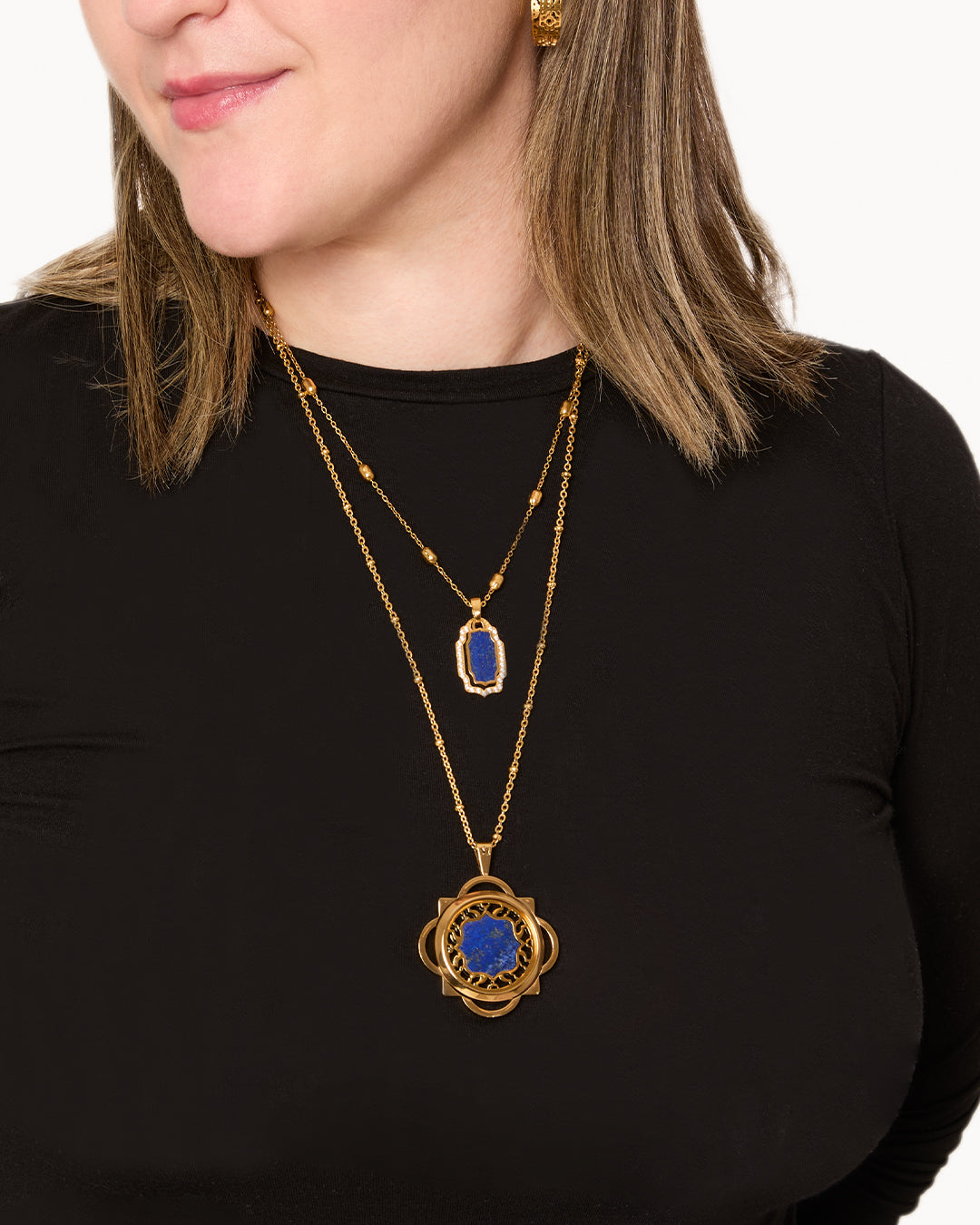 Piece Torsade Mvintage Dentelle Courage Lapis-lazuli