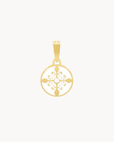 Pendentif Mosaic Fleur de Lis Blanche