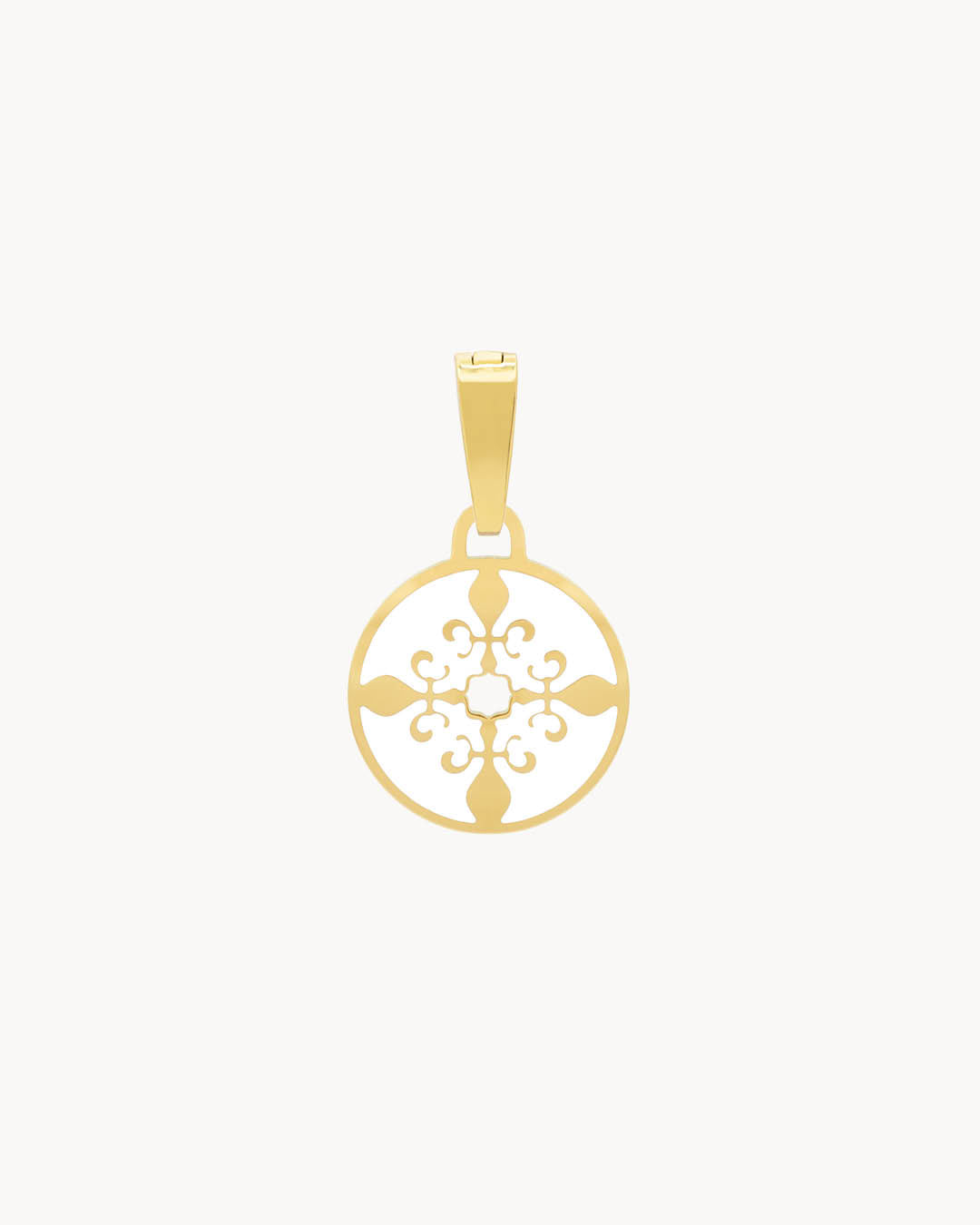 Pendentif Mosaic Fleur de Lis Blanche