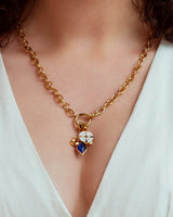 Pendentif Mosaic Fleur de Lis Blanche