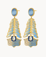 Boucles d'oreille  Pendantes Plume de cygne