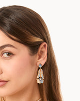 Boucles d'oreille  Pendantes Plume de cygne