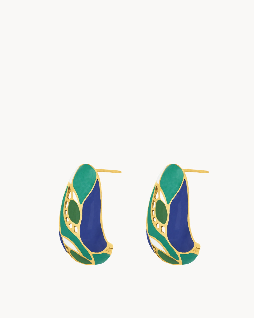 Boucles Cocon plumes de paon