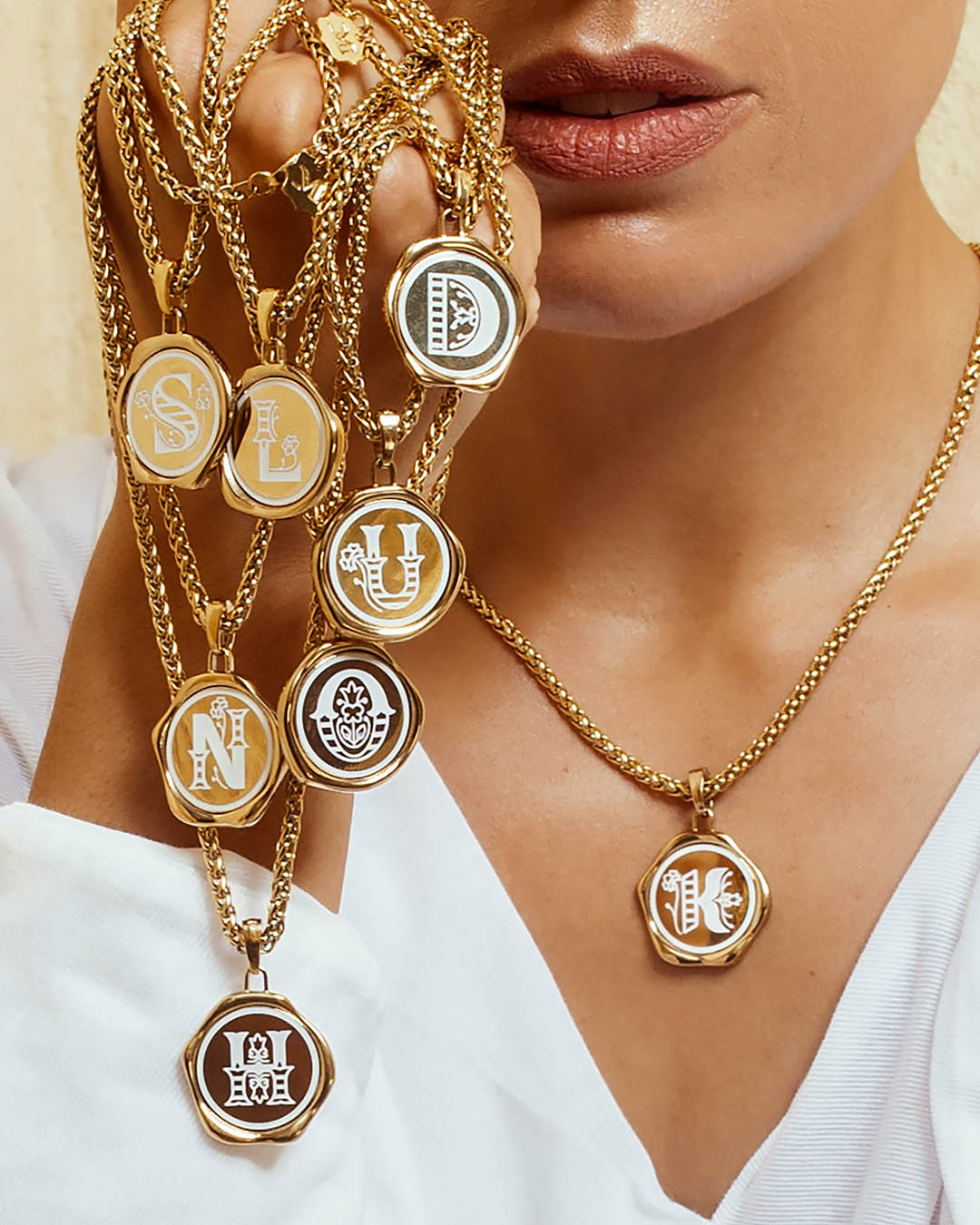 P Pendentif Sceau Initiales